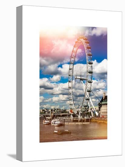 Landscape of London Eye - Millennium Wheel and River Thames - London - England - United Kingdom-Philippe Hugonnard-Stretched Canvas