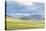 Landscape of the green Mongolian steppe under a gloomy sky, Ovorkhangai province, Mongolia, Central-Francesco Vaninetti-Premier Image Canvas