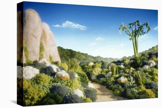 Landscape of Vegetables and Bread-Hartmut Seehuber-Premier Image Canvas