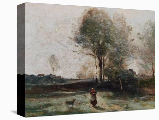 Landscape Or, Morning in the Field-Jean-Baptiste-Camille Corot-Premier Image Canvas