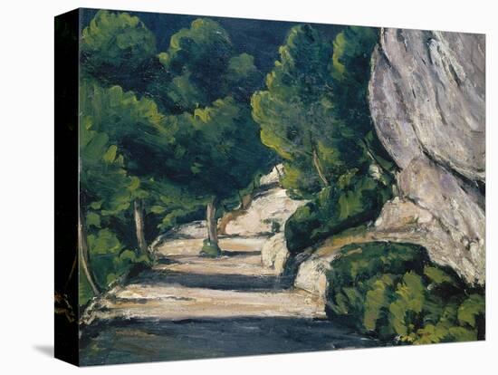 Landscape. Road with Trees in Rocky Mountains-Paul Cézanne-Premier Image Canvas