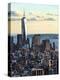 Landscape Sunset View, One World Trade Center, Manhattan, New York, United States-Philippe Hugonnard-Premier Image Canvas