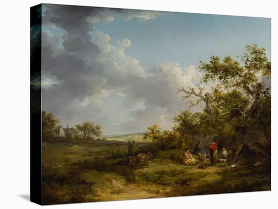 Landscape with a Gypsy Encampment-George Morland-Premier Image Canvas