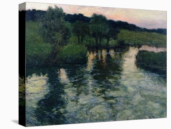 Landscape with a River-Fritz Thaulow-Premier Image Canvas