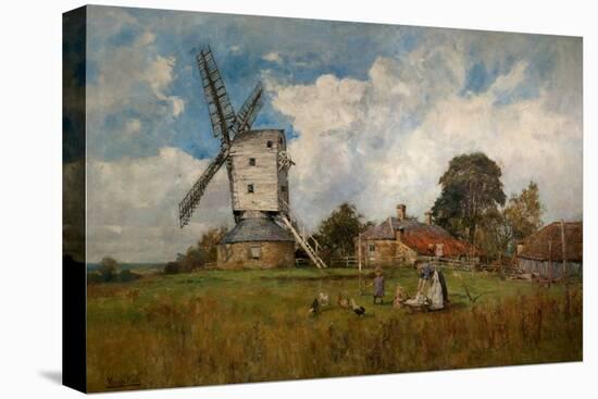 Landscape with a Windmill (Oil on Canvas)-Henry John Yeend King-Premier Image Canvas