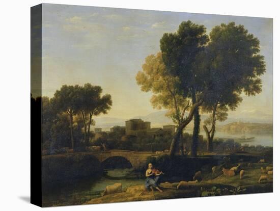 Landscape with Apollo Guarding the Cattle of Admetus and Mercury Stealing Them-Claude Lorraine-Premier Image Canvas