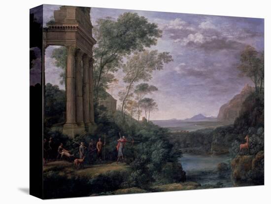 Landscape with Ascanius Shooting the Stag of Sylvia, 17th Century-Claude Lorraine-Premier Image Canvas