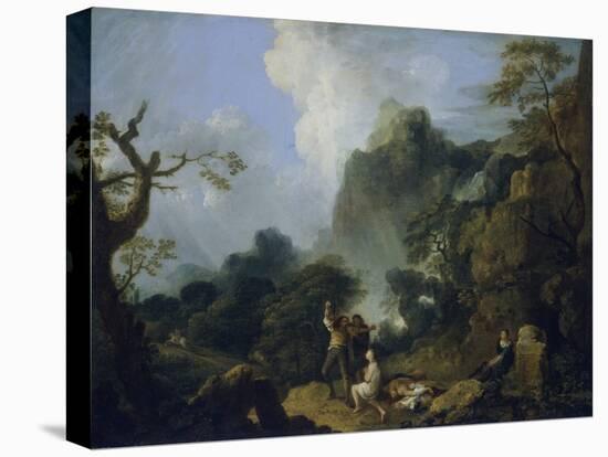 Landscape with Banditti, 1752 (Oil on Canvas)-Richard Wilson-Premier Image Canvas