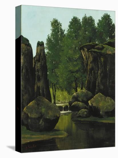 Landscape with Brook and Rocks-Gustave Courbet-Premier Image Canvas