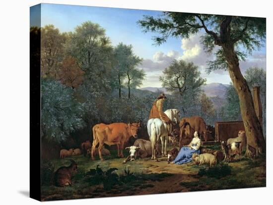 Landscape with Cattle and Figures, 1664-Adriaen van de Velde-Premier Image Canvas