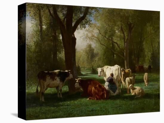 Landscape with Cattle and Sheep, 1852-8-Constant-emile Troyon-Premier Image Canvas