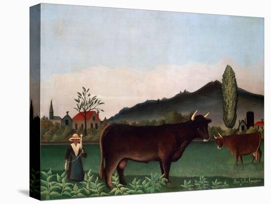 Landscape with Cattle, C. 1900-Henri Rousseau-Premier Image Canvas