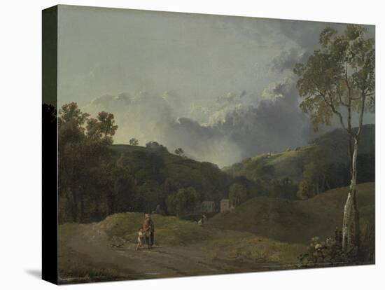 Landscape with Cottagers-George the Elder Barret-Premier Image Canvas