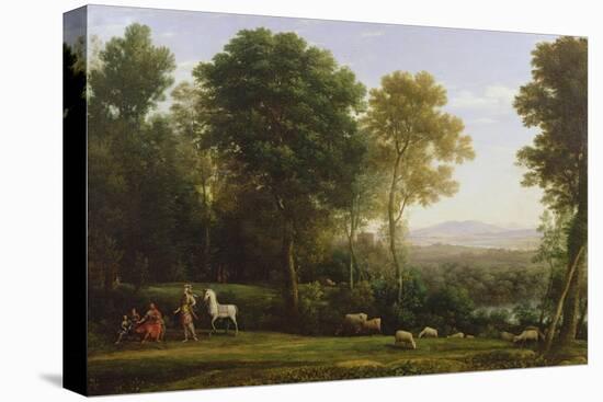 Landscape with Erminia in Discourse with the Old Man and His Sons-Claude Lorraine-Premier Image Canvas