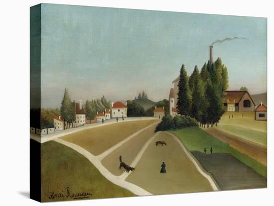 Landscape with Factory (Paysage Avec Usine), C. 1896-1906-Henri Rousseau-Premier Image Canvas