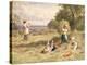 Landscape with Figures, C.1860-Myles Birket Foster-Premier Image Canvas