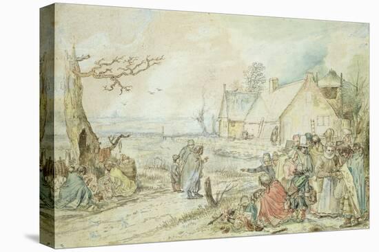 Landscape with Gypsy Fortune-Tellers-Hendrik Avercamp-Premier Image Canvas