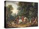 Landscape with Huntsmen and Beggars-Johann Andreas Herrlein-Premier Image Canvas