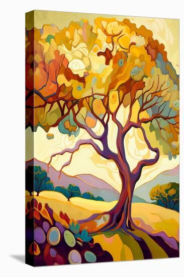 Landscape with Oak Tree I-Avril Anouilh-Stretched Canvas