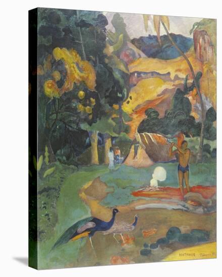 Landscape with Peacocks-Paul Gauguin-Stretched Canvas