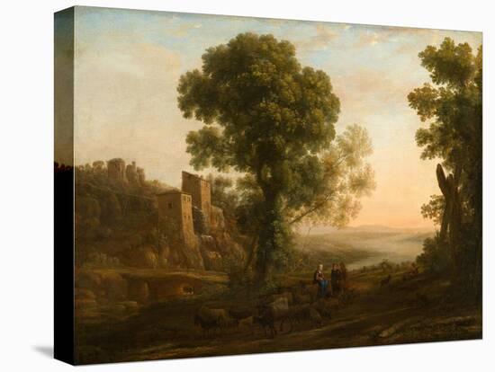 Landscape with Peasants Returning with Their Herds, c.1637-Claude Lorrain-Premier Image Canvas