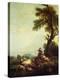 Landscape with Peasants Watching a Herd of Cattle-Francesco Zuccarelli-Premier Image Canvas