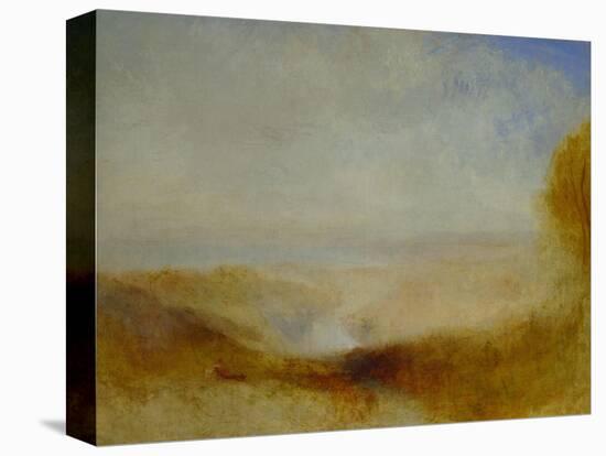 Landscape with river and a bay in the far background-Joseph Mallord William Turner-Premier Image Canvas
