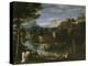 Landscape with River and Bathers-Annibale Carracci-Premier Image Canvas