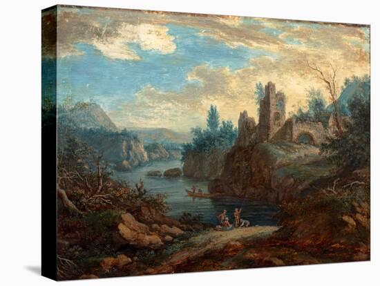 Landscape with Ruins and Fishermen (B/C on Paper)-Paul Sandby-Premier Image Canvas