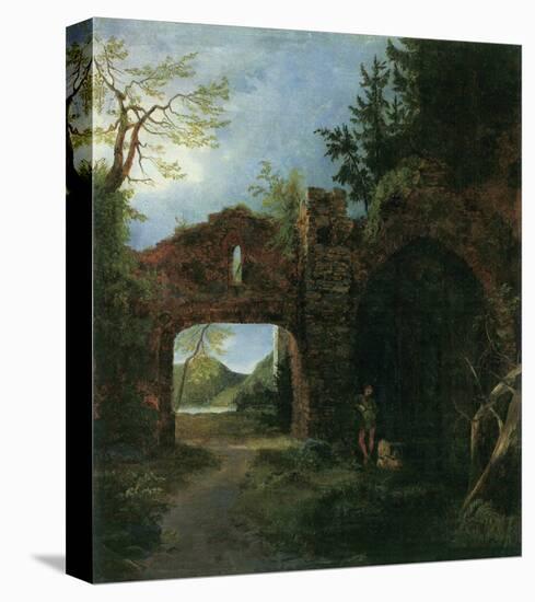 Landscape with Ruins-Karl Blechen-Stretched Canvas