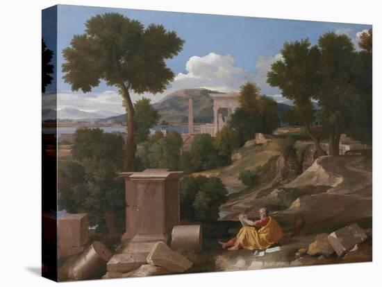 Landscape with Saint John on Patmos, 1640-Nicolas Poussin-Premier Image Canvas