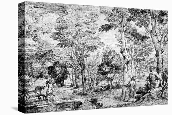 Landscape with Satyrs, C1530-1540-Titian (Tiziano Vecelli)-Premier Image Canvas