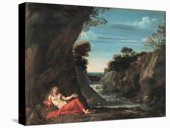 Landscape with the Penitent Magdalene, Between 1601 and 1641-Annibale Carracci-Premier Image Canvas