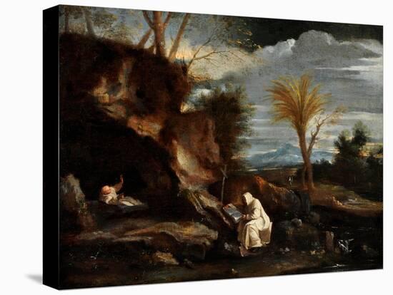 Landscape with Two Carthusian Monks-Pier Francesco Mola-Premier Image Canvas