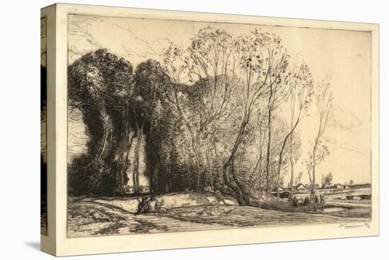 Landscape with Two Figures (Etching)-Auguste Lepere-Premier Image Canvas