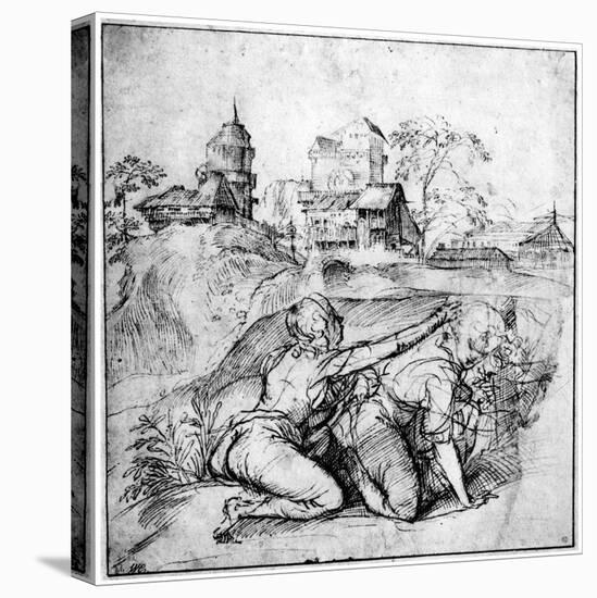 Landscape with Two Youths, C1510-Titian (Tiziano Vecelli)-Premier Image Canvas