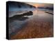 Landscape with view of Grand Prismatic Spring at sunrise, Yellowstone National Park, Wyoming, USA-Panoramic Images-Premier Image Canvas