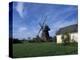 Landscape with Wooden Windmill and Two Houses in the Village of Kvarnbacken, Oland Island, Sweden-Richard Nebesky-Premier Image Canvas