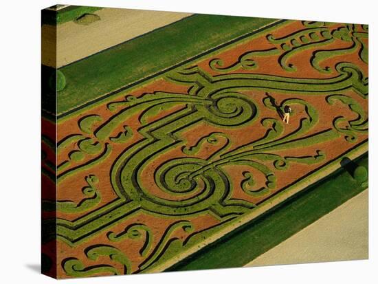 Landscaped Gardens at Chateau de Vaux-le-Vicomte, France-Yann Arthus-Bertrand-Stretched Canvas