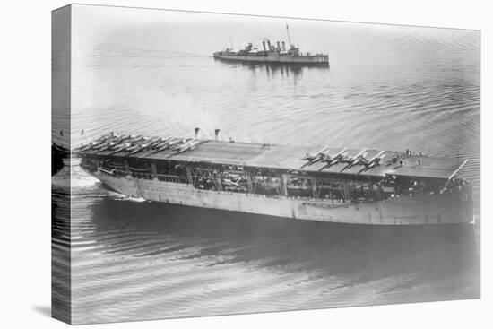 Langley Aircraft Carrier at Sea-null-Stretched Canvas