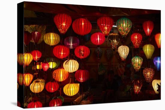 Lantern shop at night, Hoi An, Vietnam-David Wall-Premier Image Canvas