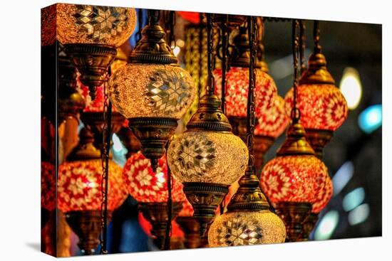 Lanterns at Grand Bazaar Istanbul Turkey-null-Stretched Canvas