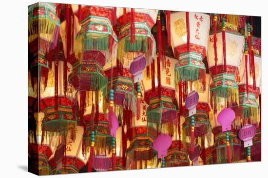 Lanterns at Wong Tai Sin Temple, Wong Tai Sin, Kowloon, Hong Kong, China, Asia-Ian Trower-Premier Image Canvas