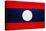 Laos Flag Design with Wood Patterning - Flags of the World Series-Philippe Hugonnard-Stretched Canvas
