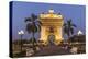 Laos, Vientiane. Patuxai, Victory Monument exterior at dusk.-Walter Bibikow-Premier Image Canvas