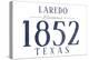 Laredo, Texas - Established Date (Blue)-Lantern Press-Stretched Canvas