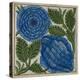 Large Blue Flower Watercolor Tile Design by William de Morgan-Stapleton Collection-Premier Image Canvas