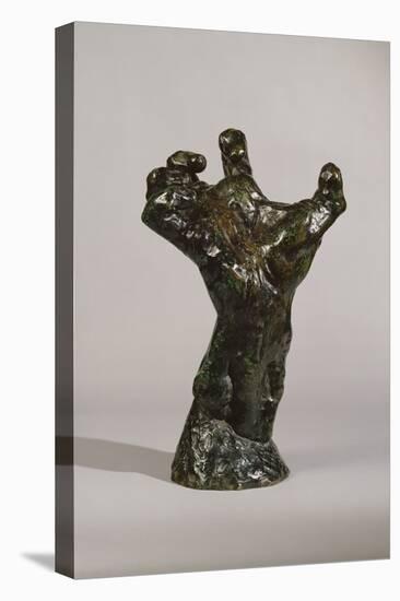 Large Clenched Hand, 1885 (Bronze and Green Patina) (See also 405998)-Auguste Rodin-Premier Image Canvas