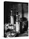 Large Cylinders, One W Man on Top Climbing Ladder at Westinghouse Plant-Alfred Eisenstaedt-Premier Image Canvas