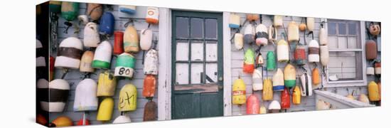 Large Group of Buoys Hanging on a Shack, Niantic, Connecticut, USA-null-Premier Image Canvas